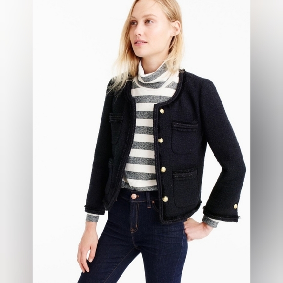 J. Crew Jackets & Blazers - J.Crew Cropped Jacket with Gold Buttons NWOT 6